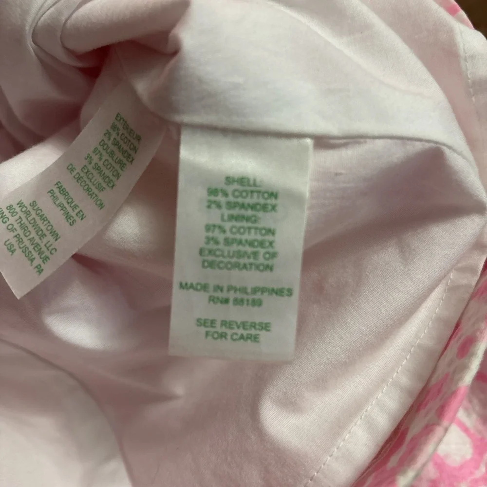 Lilly Pulitzer MacFarlane Flamingo Pink Shift Dress Seashell Sz 00 EUC - Picture 9 of 11